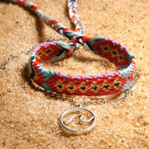 Bestselling Bohemian hand-woven ladies beach yoga anklet bracelet OM tag set XH-231