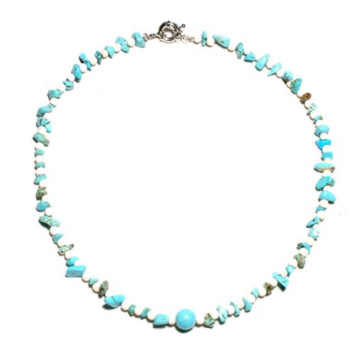 European and American popular ladies’ bohemian style short clavicle broken turquoise summer necklace jewelry wholesale XH-219
