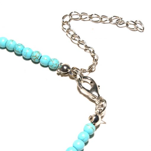 Women’s Cross Pendant Short Clavicle Small Turquoise Summer Necklace Jewelry Wholesale XH-224