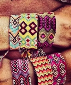 Europe and America best selling bohemian ethnic style hand-woven rainbow lucky friendship bracelet XH-253