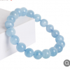 Wholesale natural simple 5-12 mm aquamarine crystal bracelet inner diameter 6.5-7 inches