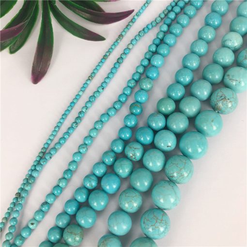 Wholesale turquoise optimization white pine round beads DIY beads bracelet necklace jewelry accessories manufacturers GQZB-001