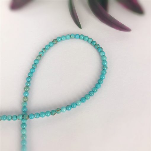 Wholesale turquoise optimization white pine round beads DIY beads bracelet necklace jewelry accessories manufacturers GQZB-001