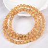 Natural 5-7.5 mm Brazilian Rutilated Three Circle Bracelet Necklace Dual Use