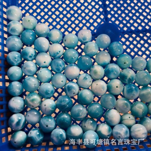 Wholesale Dominican Republic 8-21 mm natural larimar (sea stone) loose beads HFKTMY-004