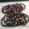 Wholesale 6-7 mm natural mixed color tourmaline ladies single circle bracelet HFKTMY-007