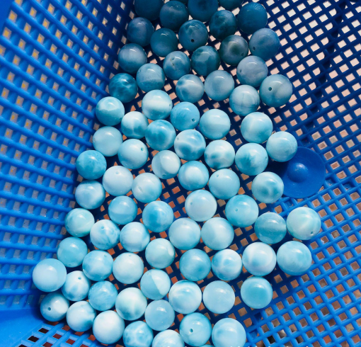 Wholesale Dominican Republic 8-21 mm natural larimar (sea stone) loose beads HFKTMY-004