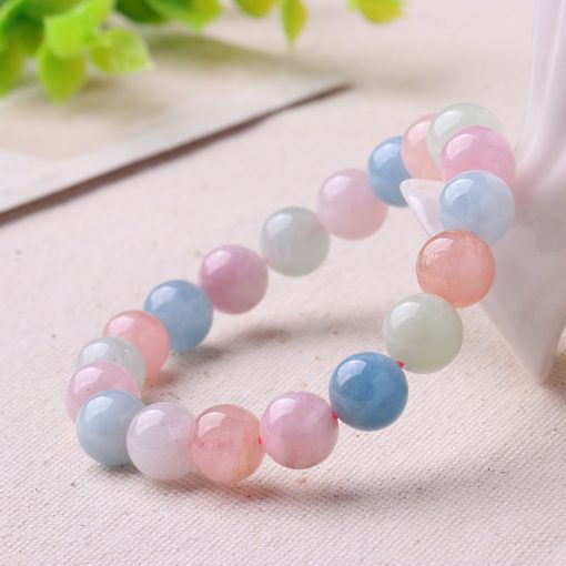 Natural morganite beryl candy color bracelet wholesale