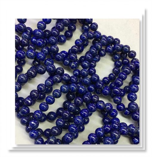 Natural Lapis Lazuli Single Circle Round Bead Bracelet Simple Retro Men’s and Women’s Bracelet NBC-009