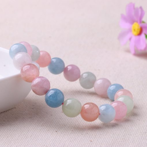 Natural morganite beryl candy color bracelet wholesale