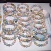 The factory directly supplies natural morganite. The color of beryl single circle round bead bracelet is beautiful, simple, fresh and colorful. NBC-014