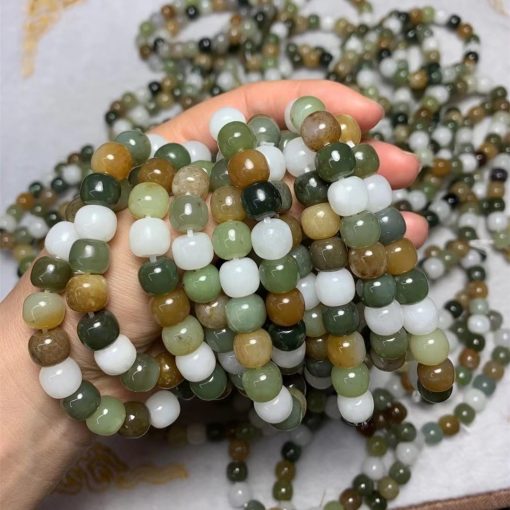 Natural Xinjiang Hetian Jade Antique Bead Bracelet The Color is Beautiful, Fashionable And Good Quality NBC-018