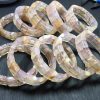 Direct supply natural cherry agate bracelet with transparent flowers NBC-010
