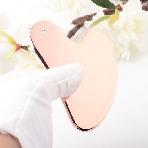 304 stainless steel heart-shaped scraping plate facial beauty massage tablet DS-010