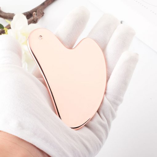 304 stainless steel heart-shaped scraping plate facial beauty massage tablet DS-010
