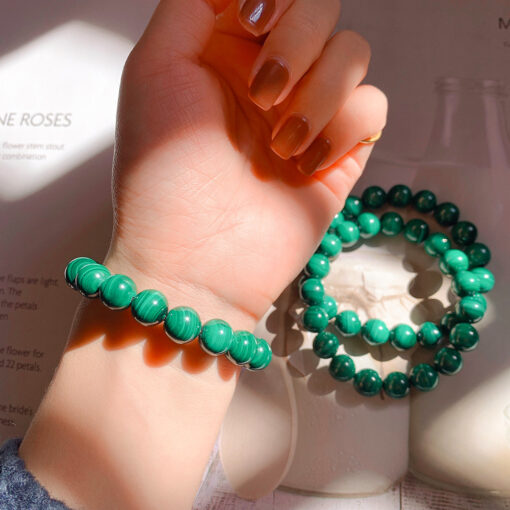 Wholesale boutique green natural malachite single ring bracelet for men and women HF KD-hao-001