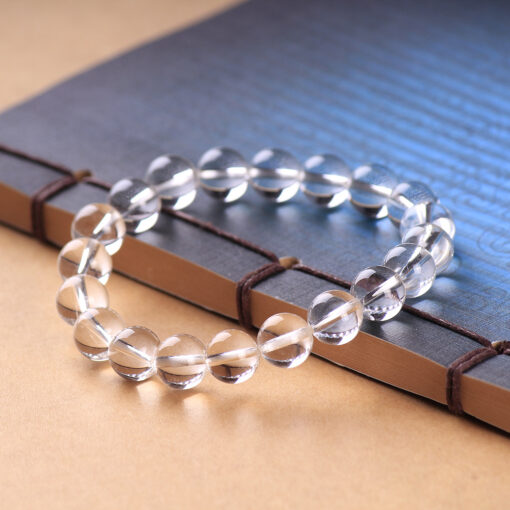 Natural near clean body white crystal elastic bracelet for men and women Factory wholesale HF DK-003