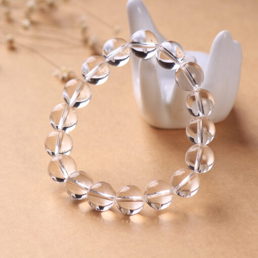 Natural near clean body white crystal elastic bracelet for men and women Factory wholesale HF DK-003
