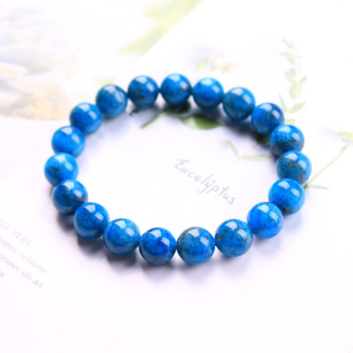 Wholesale of natural first-class blue apatite bead elastic rope bracelet for women HF KD-hao-002