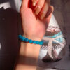 Wholesale of natural first-class blue apatite bead elastic rope bracelet for women HF KD-hao-002