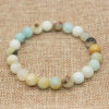 Hot selling natural Amazon stone ball elastic bracelet for men and women